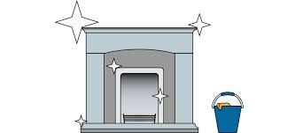 Rinse down the limestone walls with a spray of water from a gentle nozzle attached to a hose. How To Clean Your Limestone Fireplace