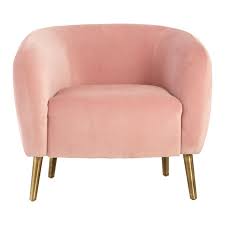 Lsspaid velvet accent chairs, fabric upholstered chairs, curved tufted chairs, modern armchairs with golden finished metal legs for living room bedroom home office, navy blue, set of 1. Herbert Pink Velvet Round Armchair With Gold Finish Metal Legs Designer Sofas 4u