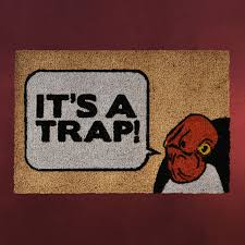 Everyone's favorite mon calimarian is back in an all new adventure! Star Wars Admiral Ackbar It S A Trap Fussmatte Elbenwald