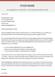 Cover Letter Templates For Your Resume Free Download
