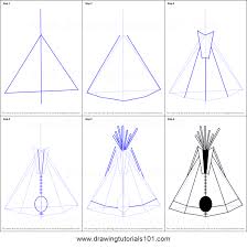 The tipi's construction, shape, and accompanying art also served to represent humanity's relationship with the natural and spiritual worlds. How To Draw An Indian Tipi Printable Step By Step Drawing Sheet Drawingtutorials101 Com