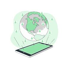 Online World By Freepik Stories Svg Png Illustration Smartphone Device Technology Location Web Worldwide Connection In 2020 Online World Illustration Freepik