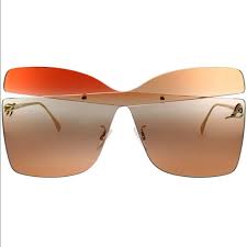 Fendi Karligraphy Rimless Butterfly Split Glasses Sunglasses Turquoise Purse Butterfly Sunglasses Silver Black Ring
