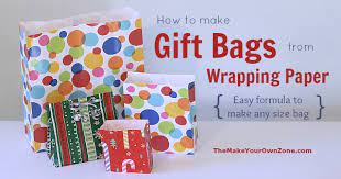 Start with enough paper to fully wrap your gift with a little extra room. Make A Gift Bag From Wrapping Paper The Make Your Own Zone