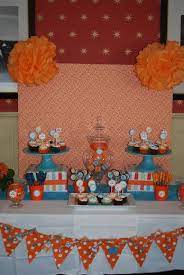 Orange And Turquoise Baby Shower Party Ideas Photo 4 Of 20 Orange Baby Shower Baby Shower Fun Baby Shower