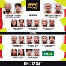 The card begins with a lone early preliminary bout at 7:30 p.m. Ufc Your Line Up Is Set For Ufc256 Tonight Give Us Your Predictions Before Kick Off On Ufc Fight Pass Facebook