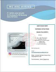 Check spelling or type a new query. Lowongan Kerja Pt Sepatu Asia Senjaya Bandung Februari 2021 Info Loker Bandung 2021