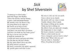 Sick By Shel Silverstein Shel Silverstein Silverstein Funny Songs