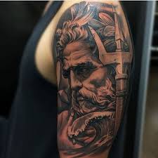 Thighs Poseidon Tattoo Greek Tattoos Trident Tattoo