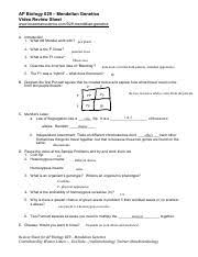 California polytechnic state university, pomona. Kami Export Ap Bio 029 Mendelian Genetics Worksheet Wl Pdf Ap Biology 029 U2013 Mendelian Genetics Video Review Sheet Course Hero
