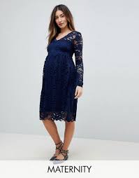 Mamalicious Lace Skater Dress Navy Lace Maternity Bridesmaids Dress Baby Shower Dr Baby Shower Outfit For Guest Maternity Dresses For Baby Shower Guest Dresses