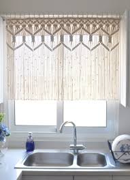 macrame kitchen curtain custom short