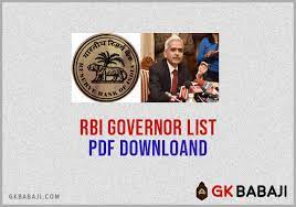 1 list of rbi governors. Rbi Governor List Pdf Download For Competitive Exams Gk Babaji