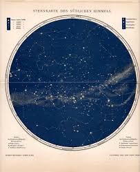 Map Of The Southern Skies Celestial Print From 1903