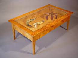 Wooden top part features a simple storage drawer and the lower area of this table features a storage and display shelf. Glass Top Display Coffee Table With Drawers Shadow Box Coffee Table Display Coffee Table Coffee Table
