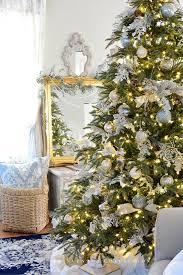 French Blue And Gold Christmas Decor Ideas Shabby Chic Christmas Tree Country Christmas Decorations Shabby Chic Christmas