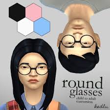 We have found cool sims 4 glasses cc for sims 4 player, try the awesome glasses like hipster, aviator, heart shape, cat eye, maxis match glasses. Round Glasses For Kids By Kedlu At Mod The Sims Sims 4 Updates