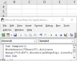 Vba Borders How To Use Border In Excel Vba Excel Template