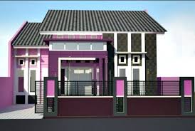 Setiap orang mengidamkan rumah yang nyaman. Desain Terbaru Kombinasi Warna Cat Ungu Rumah Minimalis Tampak Depan