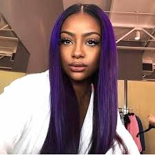 Besides, the versatility of shades purple hair comes in. 4x4 Lace Closure Purple Ombre Human Hair Wig Straight For Black Women Surprisehair