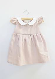 Handmade Linen Dress With Peter Pan Collar Dabishoo On Etsy Baby Girl Fashion Baby Girl Clothes Little Girl Outfits