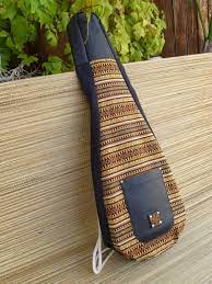 ukulele bag concert size earthtone guatemalan fabric with leather head sock unisex gig bag soprano tenor or baritone gift for him ウクレレ ポーチ バッグ