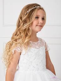 Short spiky hairstyles have been considered fashionable for a long time. Holy Communion Dress With Beaded Cap Sleeves Buy Modest Communion Dresses For Sale Shop First Communion Dresses