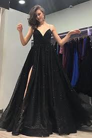 Black And Silver Prom Dresses Shiny Backless Black Sequin V Neck Empire Waist Plus Size Prom Dress Evening Gown Dresses Ld1531 Backless Prom Dresses Straps Prom Dresses Sequin Prom Dresses