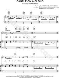 Castle On A Cloud From Les Miserables Sheet Music In A Minor Transposable Download Print Sheet Music Piano Music Lessons