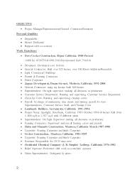 general contractor resume