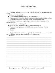 • prezentarea temei si a scopului intalnirii; Proces Verbal
