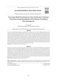 Download buku pkn kelas xi semester 1 kurikulum 2013. Pdf Penerapan Model Pembelajaran Value Clarification Technique Permainan Untuk Meningkatkan Hasil Belajar Pendidikan Kewarganegaraan