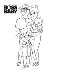 Coloring Page The Boss Baby In 2020 Baby Coloring Pages Family Coloring Pages Puppy Coloring Pages