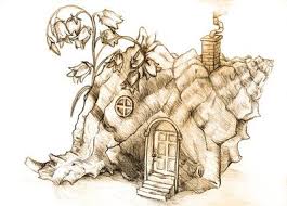 Fantasy Themed Shell House Drawing Drawn During A Class Taught By Paul Kidby Shell Art Print Shell Drawing Drawings