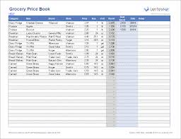 Food costing template free download. Grocery Price Book Template