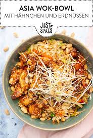 Asia Wok Bowl Mit Hahnchen Und Erdnussen Rezept Rezepte Asiatische Rezepte Gesunde Rezepte