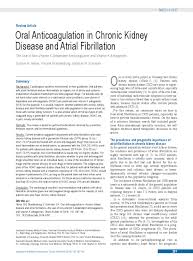 Novel anticancer drug protocols, edited by john k. Oral Anticoagulation In Chronic Kidney Disease And Atrial Fibrillation 27 04 2018