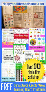 free preschool circle time morning board printables