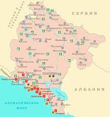 Имеет выход к адриатическому морю, где расположены популярные у. Chernogoriya Na Karte Evropy Na Russkom Yazyke