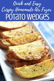 Crispy Garlic Potato Wedges Air Fryer Oven Recipe Bellyrulesthemind Air Fryer Recipes Low Carb Potato Wedges Recipe Crispy Potato Wedges