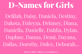 Delightful & daring baby names that start with the letter 'd'. D Names For Baby Girls Nancy S Baby Names