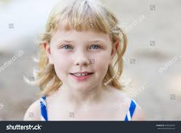6 Year Old Girl Smiling Camera Stock Photo 499875478