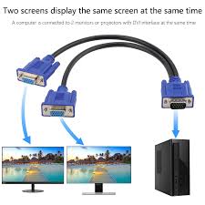 Find great deals on ebay for computer cable splitter. Buy Pasow Vga Splitter Cable Dual Vga Monitor Y Cable 1 Male To 2 Female Adapter Converter Video Cable For Screen Duplication Online In Taiwan B08yn5pjkl