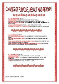 Clauses Of Purpose Reason And Result Grammar Reference Purpose Clause