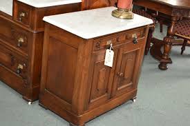 These many exquisite details married with a rich brown finish on cherry veneers with golden. Antique Eastlake Bedroom Suite Including A Four Drawer Marble Topped Mirrored Dresser A Marble Top
