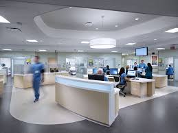 New Hospital And Parking Garage Monroeville Pa The Upmc East Hospital Rests On A Greyfiled Site Res Hospital Interior Design Hospital Interior Hospital Design