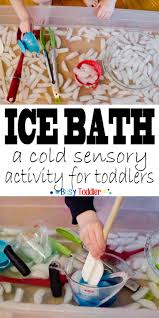 Ice Bath Fun Busy Toddler Toddler Activities Sensory Activities Busy Toddler