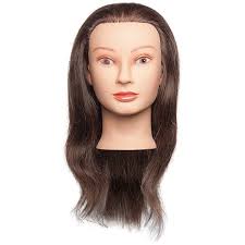 Diane Avery 20"-22" Brown Human Hair Mannequin Head