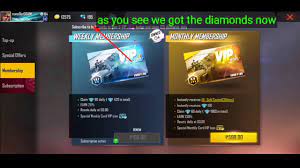 Free fire diamond pins (garena). How To Claim Weekly Membership Diamond In Free Fire Membership Diamond Garena Free Fire Youtube