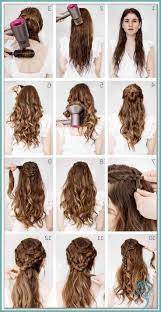 Frisur Locken Halb Offen Anleitung Frisur Ideen Anleitung Frisur Halb Halboffen Ideen Locken Offen Hair Styles Open Hairstyles Curly Hair Styles